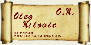 Oleg Milović vizit kartica